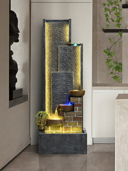 Modern Tiered Water Feature 62x42x170cm