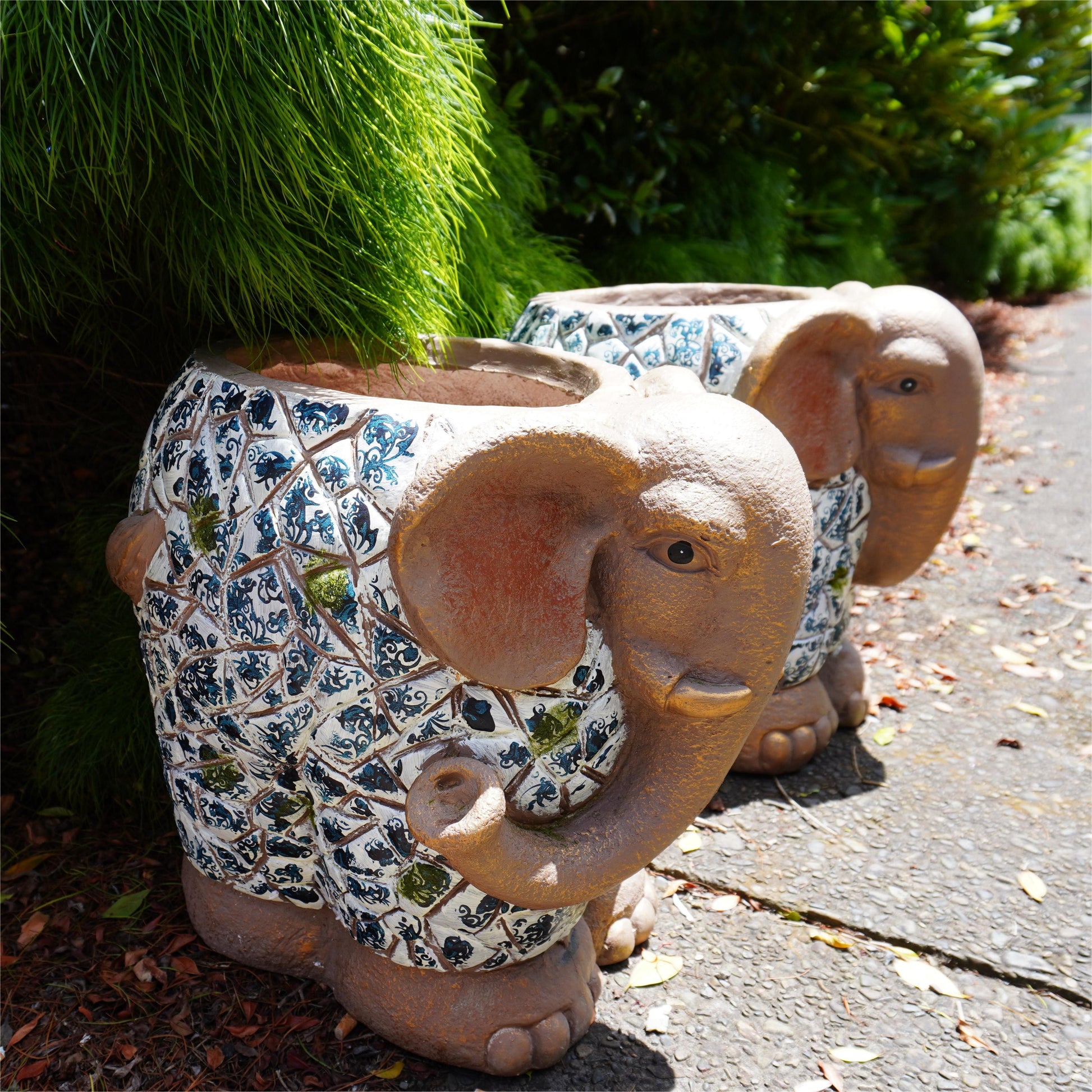 Artistic Brown Elephant Garden Pot