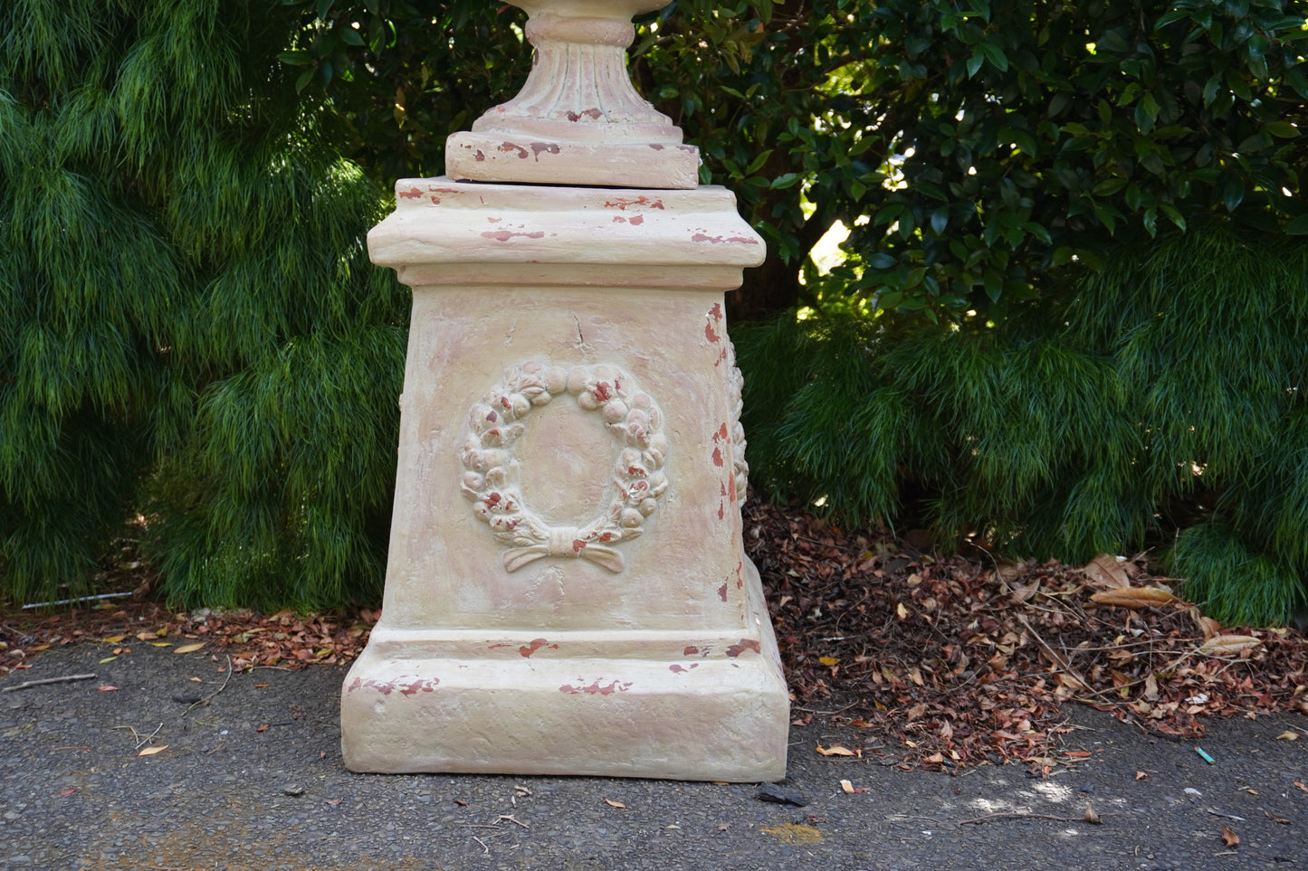 Aged Terracotta Classic Urn & Plinth