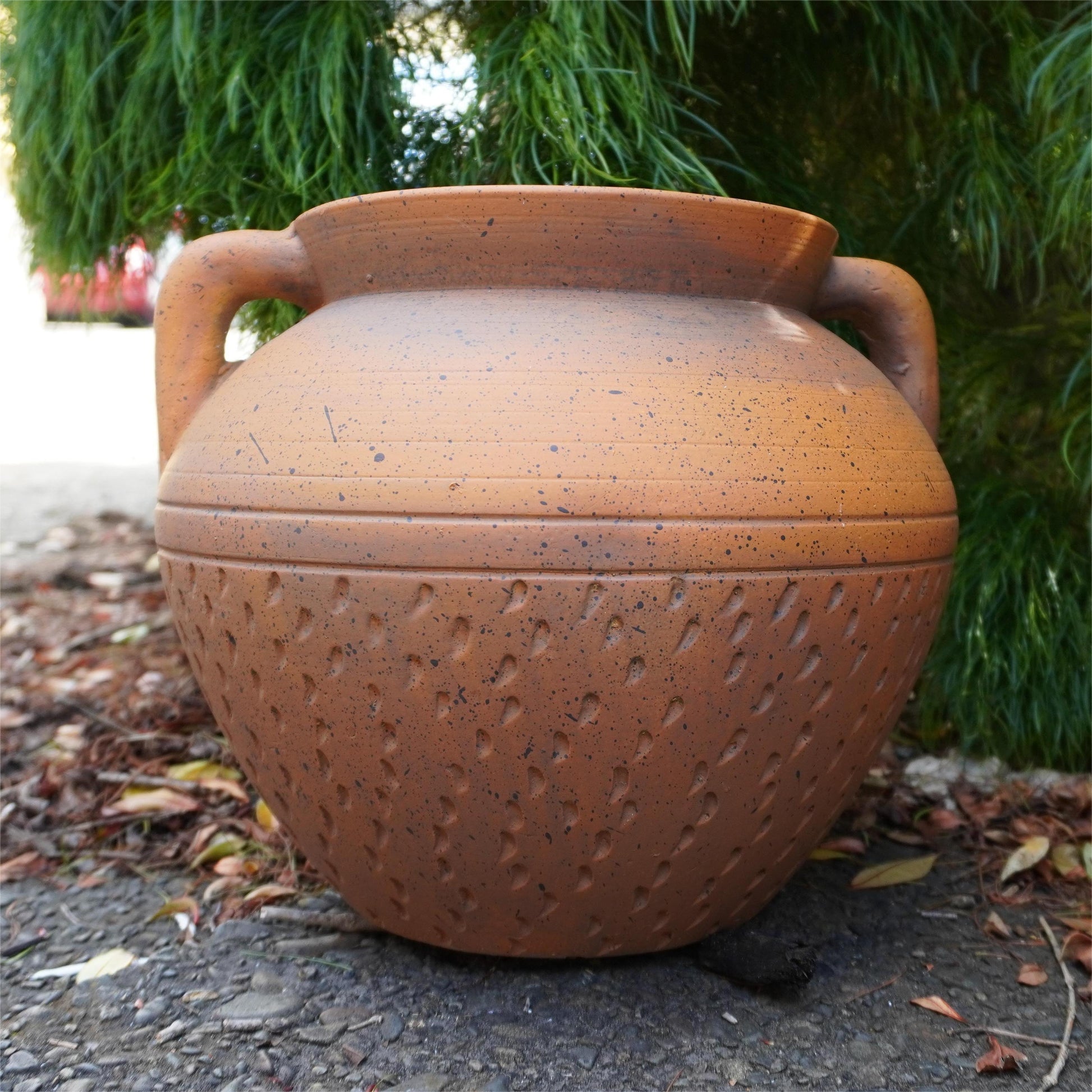 Antique Brown Pottery Urn