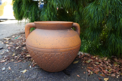 Antique Brown Pottery Urn