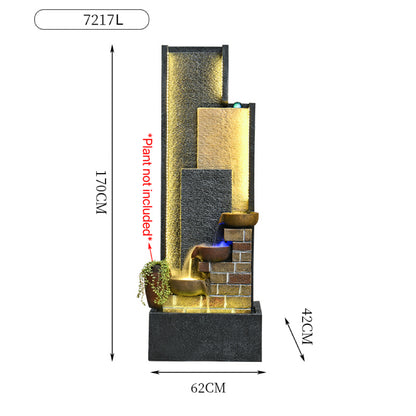 Modern Tiered Water Feature 62x42x170cm