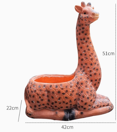 Whimsical Giraffe Pot